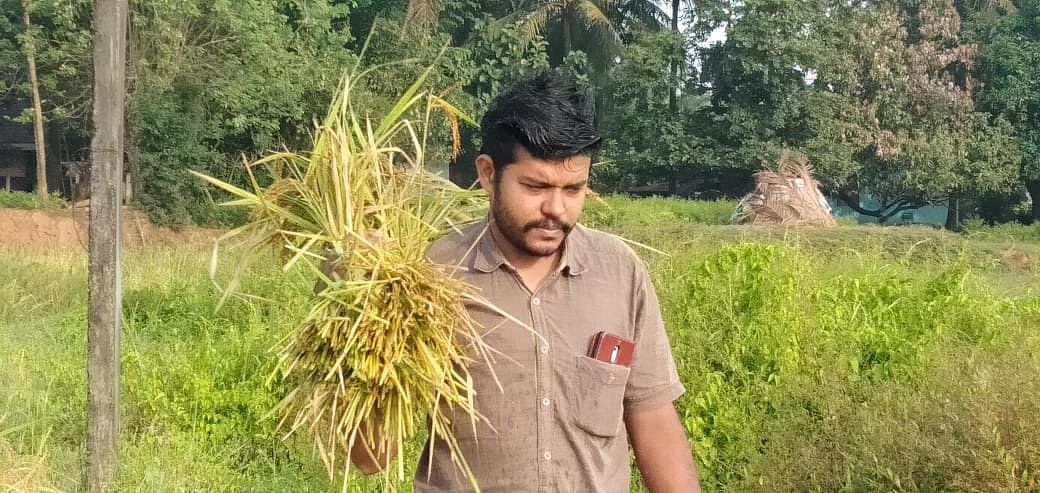 Swaroop of Kunnampully Organics in his zero budget natural farm